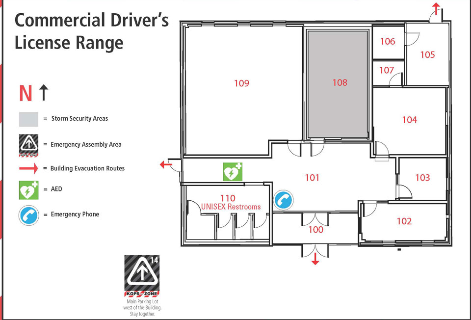 Floor plan for CDLR building